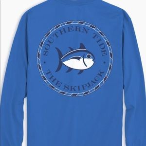 Southern Tide Blue Skip Jack  long sleeve shirt S